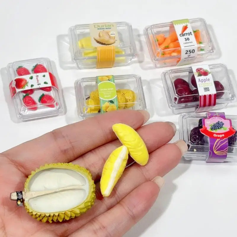 Dollhouse Miniature Food Supermarket Vegetable Fruit 1 6 Scale Clear Zpaxo
