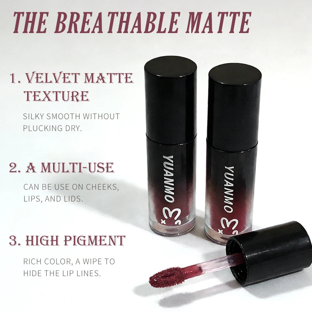 Matte Liquid Lipstick - Smooth Silky Long-Lasting Lip Gloss, Waterproof Transfer-Resistant Lip Makeup (Deep Rose Shade) Zpaxo