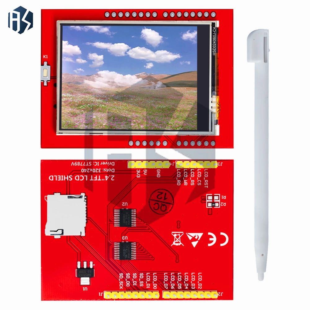 1PCS LCD module TFT for arduino touch screen 2.4 inch TFT LCD screen for UNOR3 Board and support mega 2560 with Touch pen diy Zpaxo