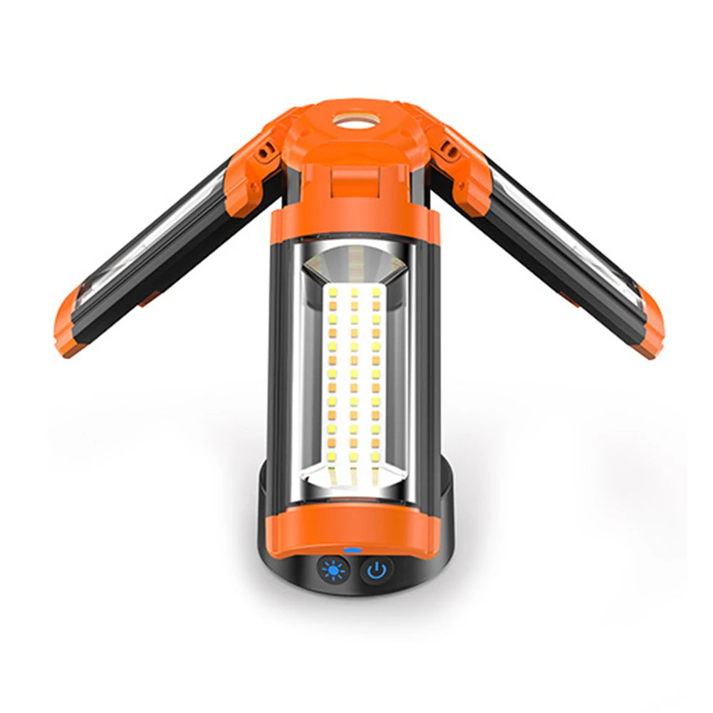 Folding Camping Light LED Work Telescoping Stand Rechargeable Lantern