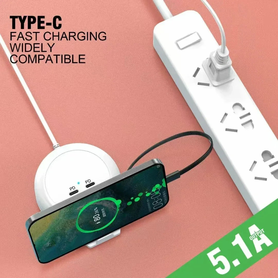 4-in-1 Fast Charger Power Strip – UK/US/EU Plugs, USB-C PD Travel Power Strip Zpaxo