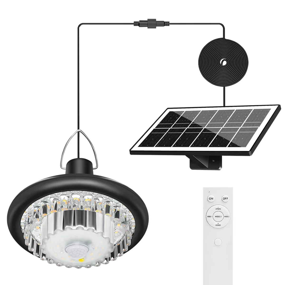 Crystal Pendant Lights Outdoor Indoor Solar Shed Lights Splitlight Remote Timing Dimmable Lamp for Garage Garden Gazebo Barn Zpaxo 1 China Mainland