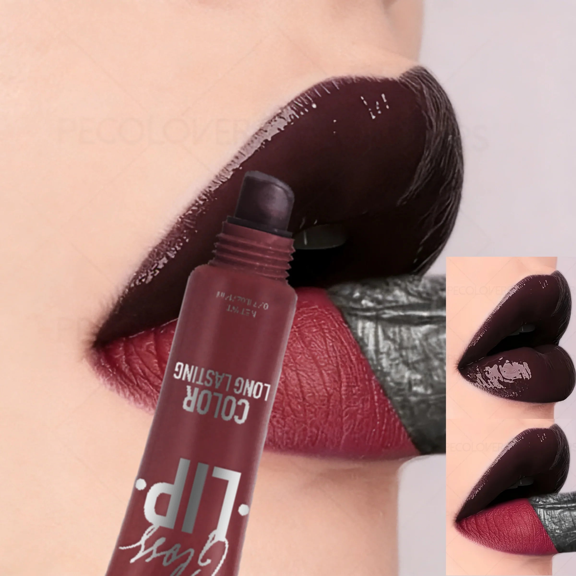 1PC Semi-permanent -off Durable Tattoo Lip Gloss, Waterproof and Smudge-proof, Won'T Stain Cups, Not Easy to Fade Zpaxo