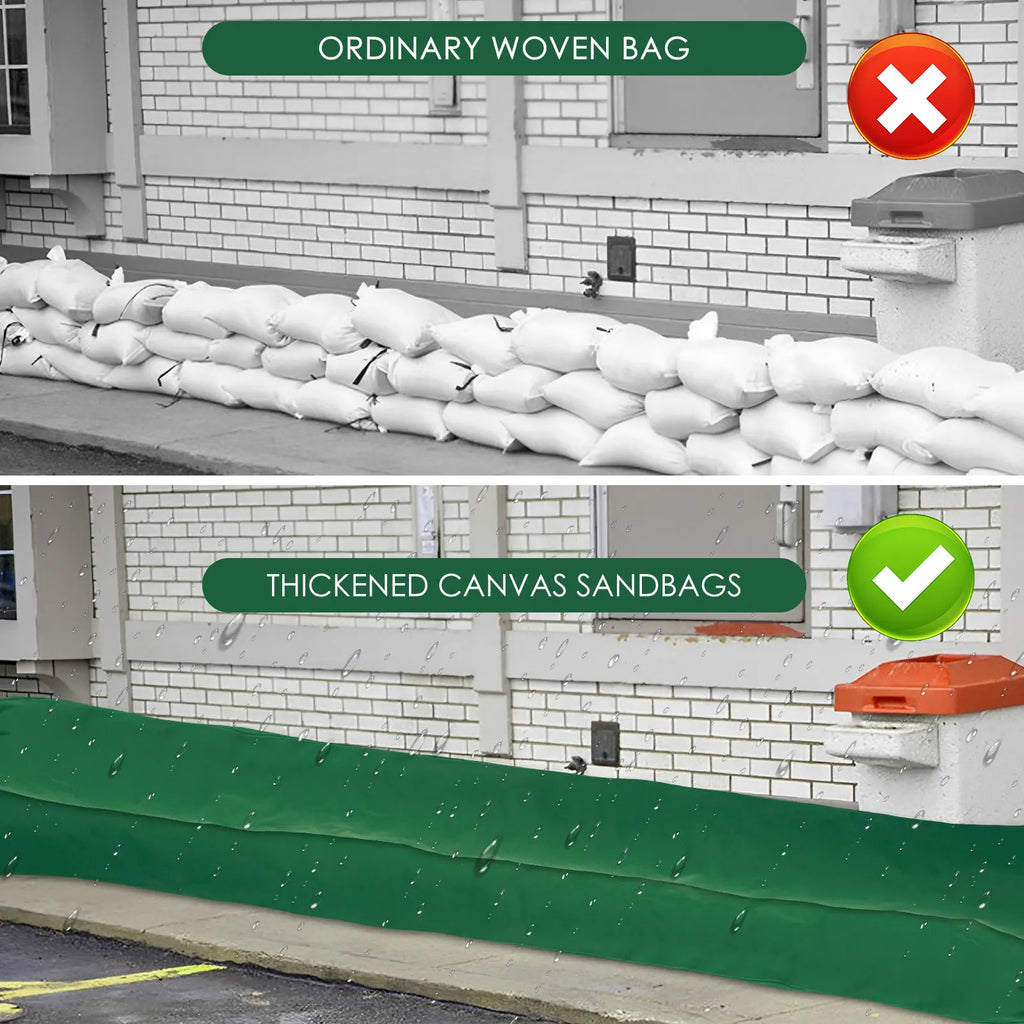 4/1Pcs Sand Bags Thickened Long Canvas Sandbags Sturdy Water Barrier Large Sand Bags Reusable Empty Flood Prevention Sandbags Zpaxo
