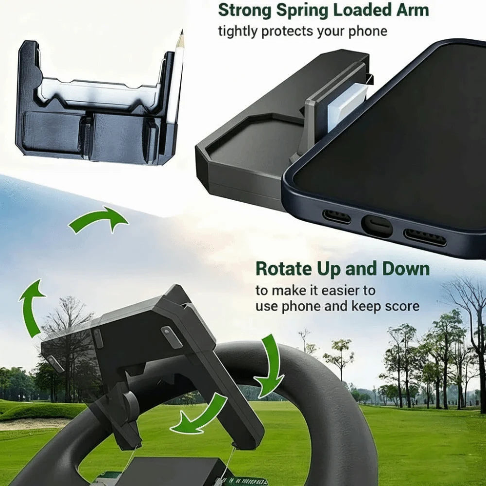 Easy Install Golf Cart Phone Holder Flip Up Design Universal Mount Zpaxo