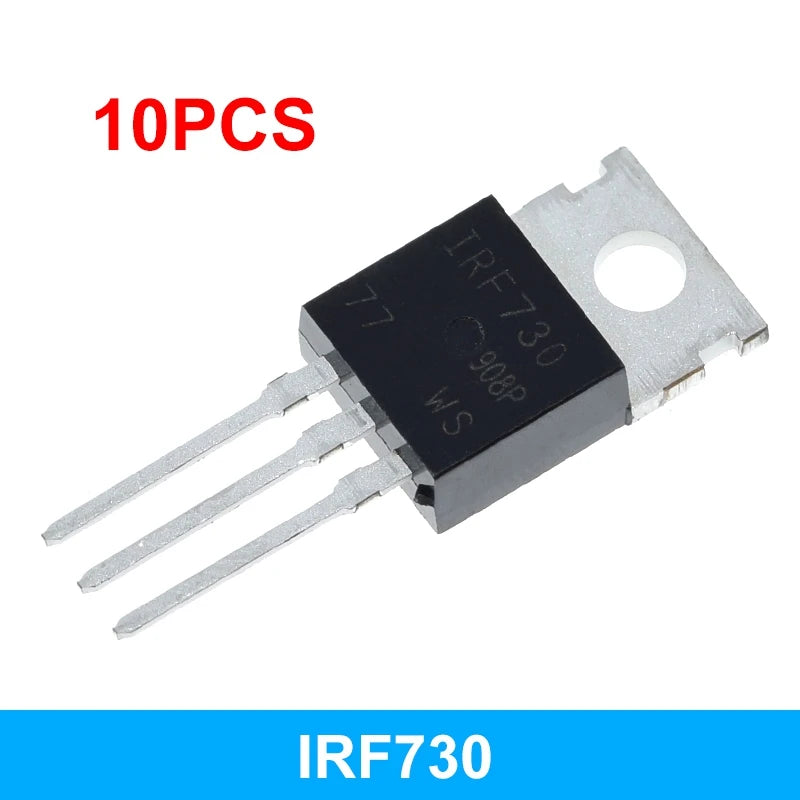 IRF Series Power MOSFET Transistors TO-220 Package IRF510 520 530 540 Zpaxo IRF730