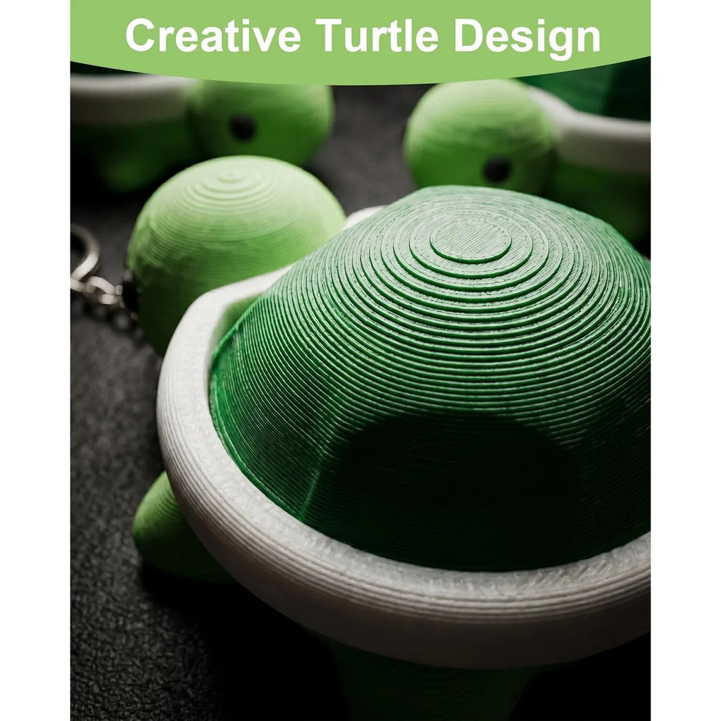 3D Printed Turtle Fidget Clicker Keychain Keyboard Adults Animal