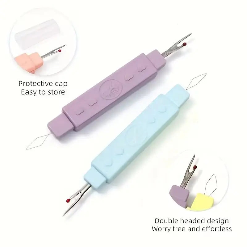 2pcs Dual-Purpose Needle Threader & Thread Picker, Portable with Case, Easy-to-Use for Seniors Zpaxo