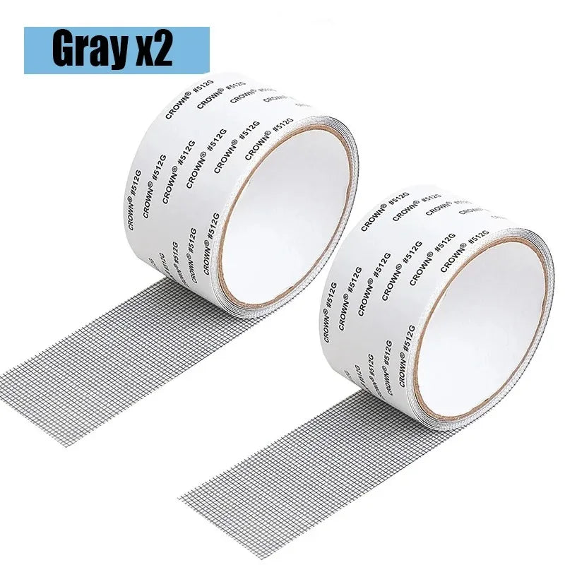 Mosquito Net Windows anti-mosquito mesh Easy-to-Apply Waterproof Window Screen Repair Tape Self-Adhesive Mesh Patch Zpaxo 2pcs-grey