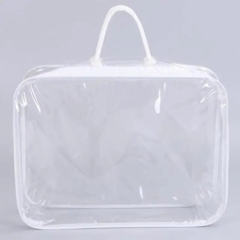 【CM】Clear Zippered Storage Bags With Zipper Handles Extra Large Capacity Closet Underbed Organizer For Clothes Bedding Comforter