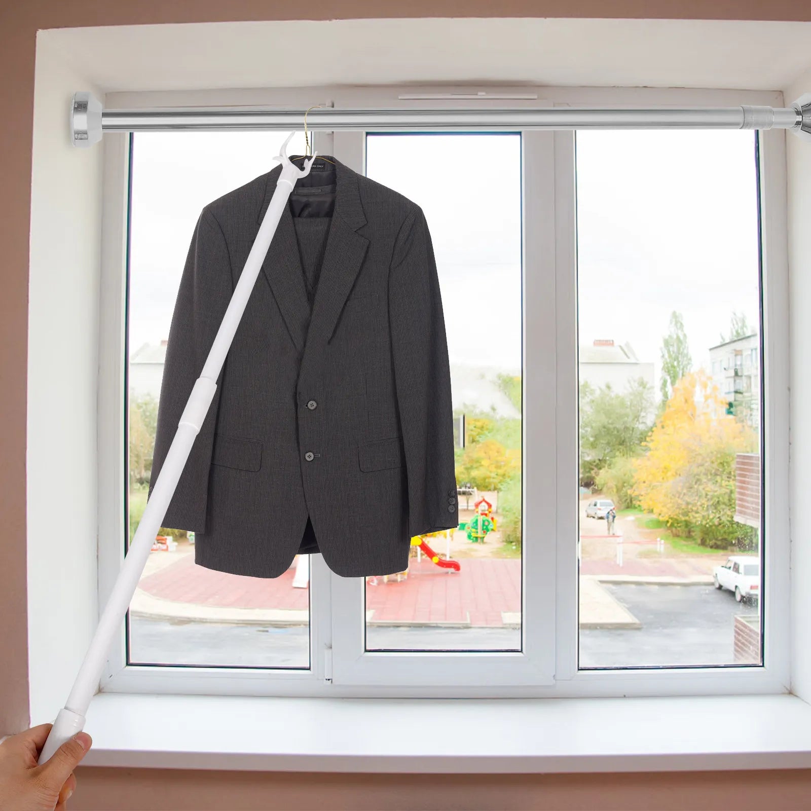 Sturdy Clothes Reach Stick Carbon Plastic Construction Smooth Hard