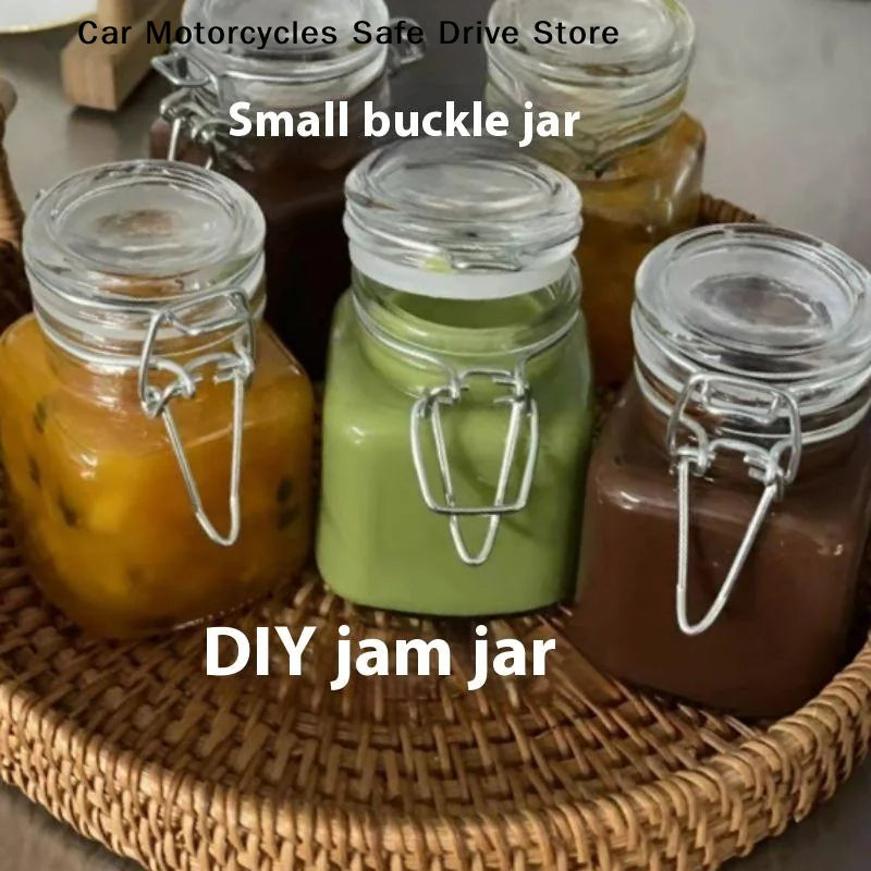 50 Sealed Glass Jars Clip Lids Honey Bottles Snack Grain Storage