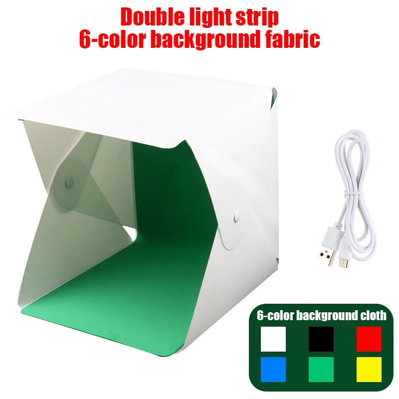 Foldable Lightbox Portable Photography Photo Studio Tent LED Lamp Zpaxo White