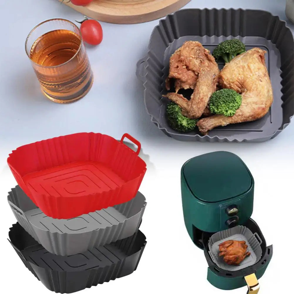 22cm Silicone Air Fryer Liner – Reusable Non-Stick Basket Tray Air Fryer Liner Zpaxo