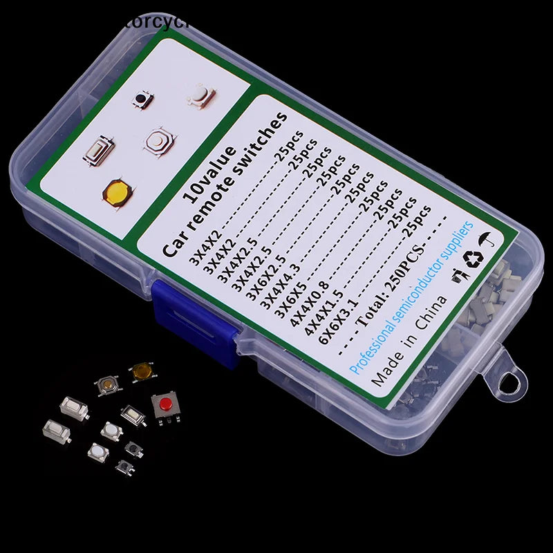 CM250Pcs 10 Types Durable Car Remote Control Tablet Actile Push