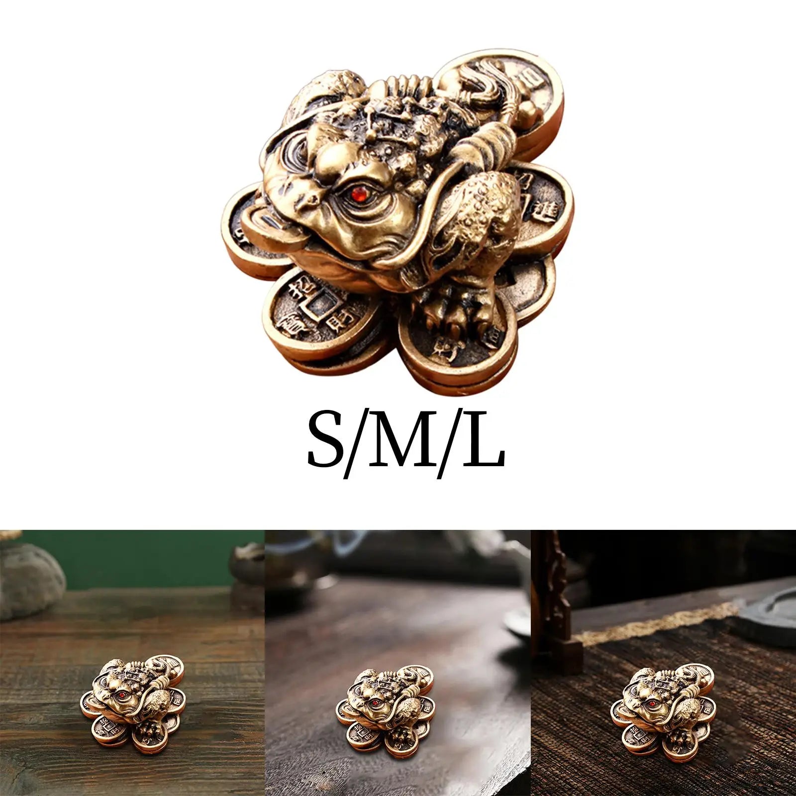 Small Feng Shui Wealth Fortune Toad Figurine Three Legged Frog Tea Pet Figurine for Restaurants Shops Decor Multipurpose Zpaxo