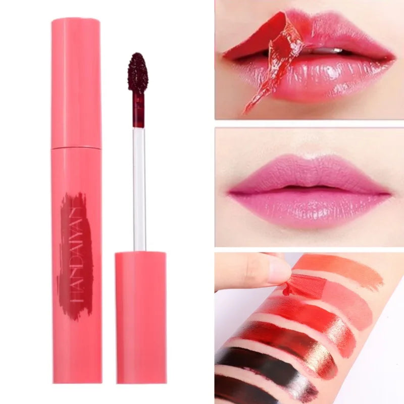 Red Peel-off Lip Gloss Natural Lip Dye Tattoo Tinted Lipstick Non-stick Cup Waterproof Matte Liquid Lipstick Makeup Cosmetics Zpaxo