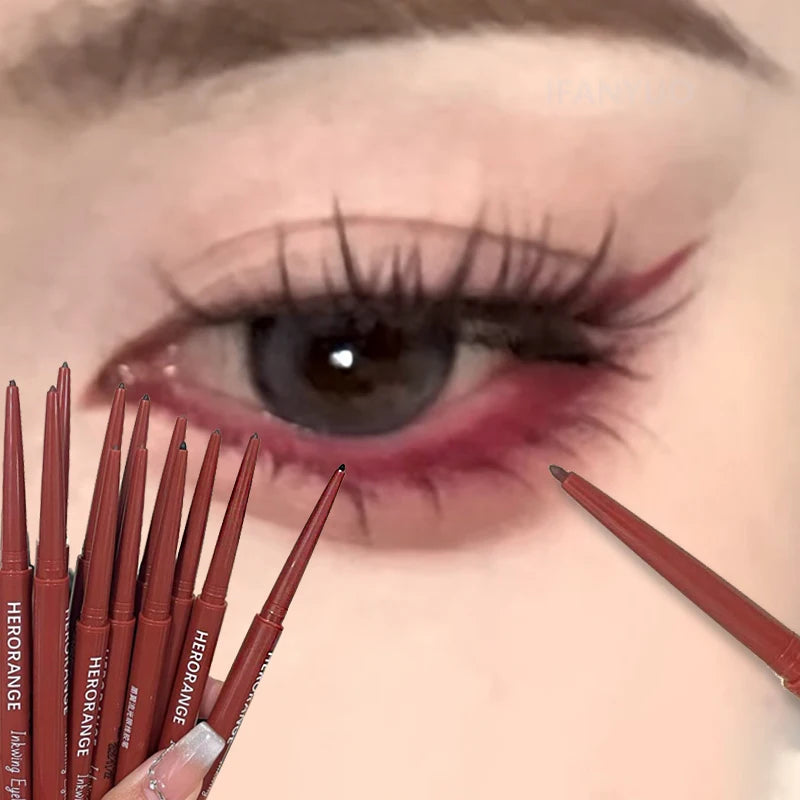 12 Colors Eyeliner Pencil Smooth Wine Red Soft Pigment Eye Liner Pen