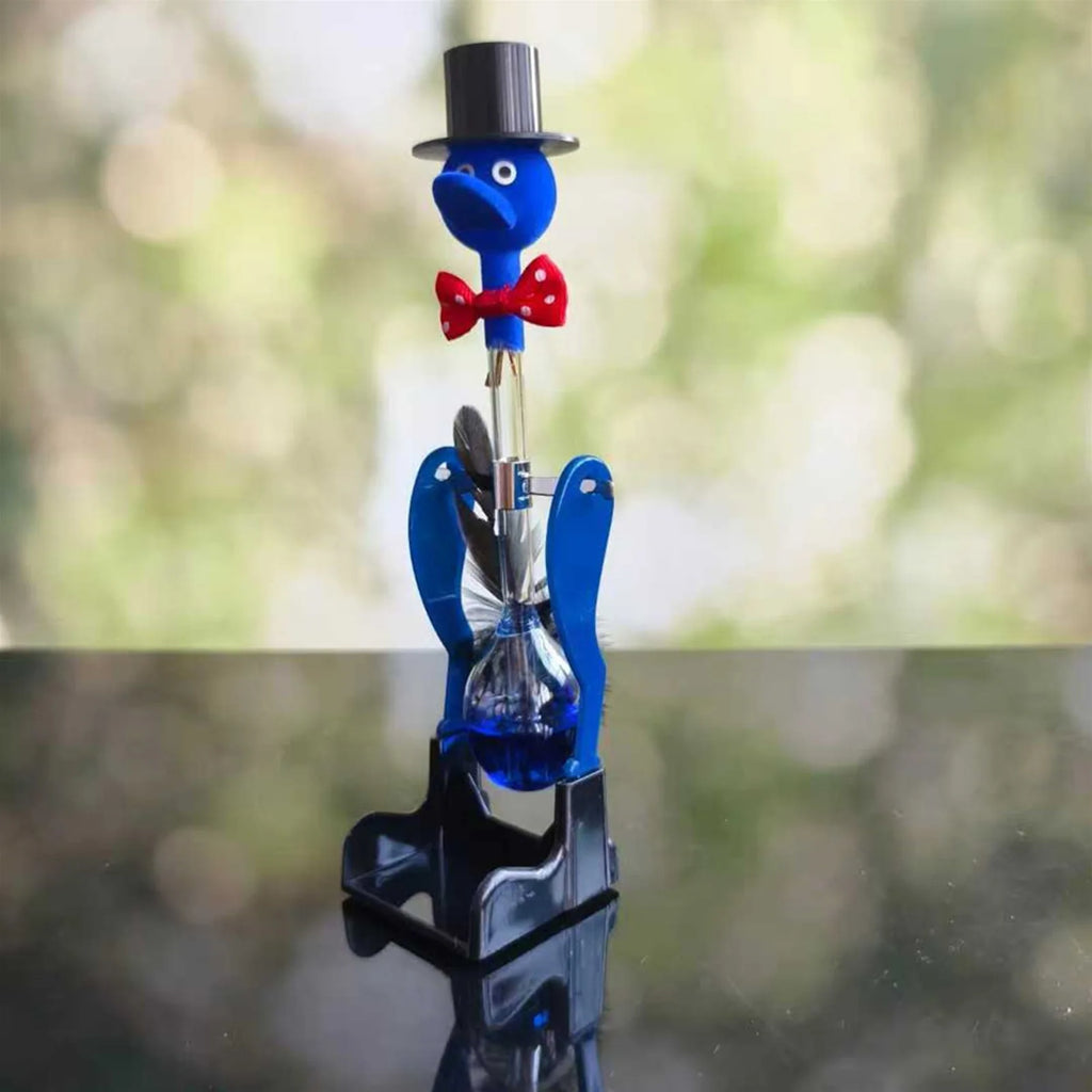 Creative Non-stop Liquid Drinking Glass Lucky Bird Duck Bobbing Magic