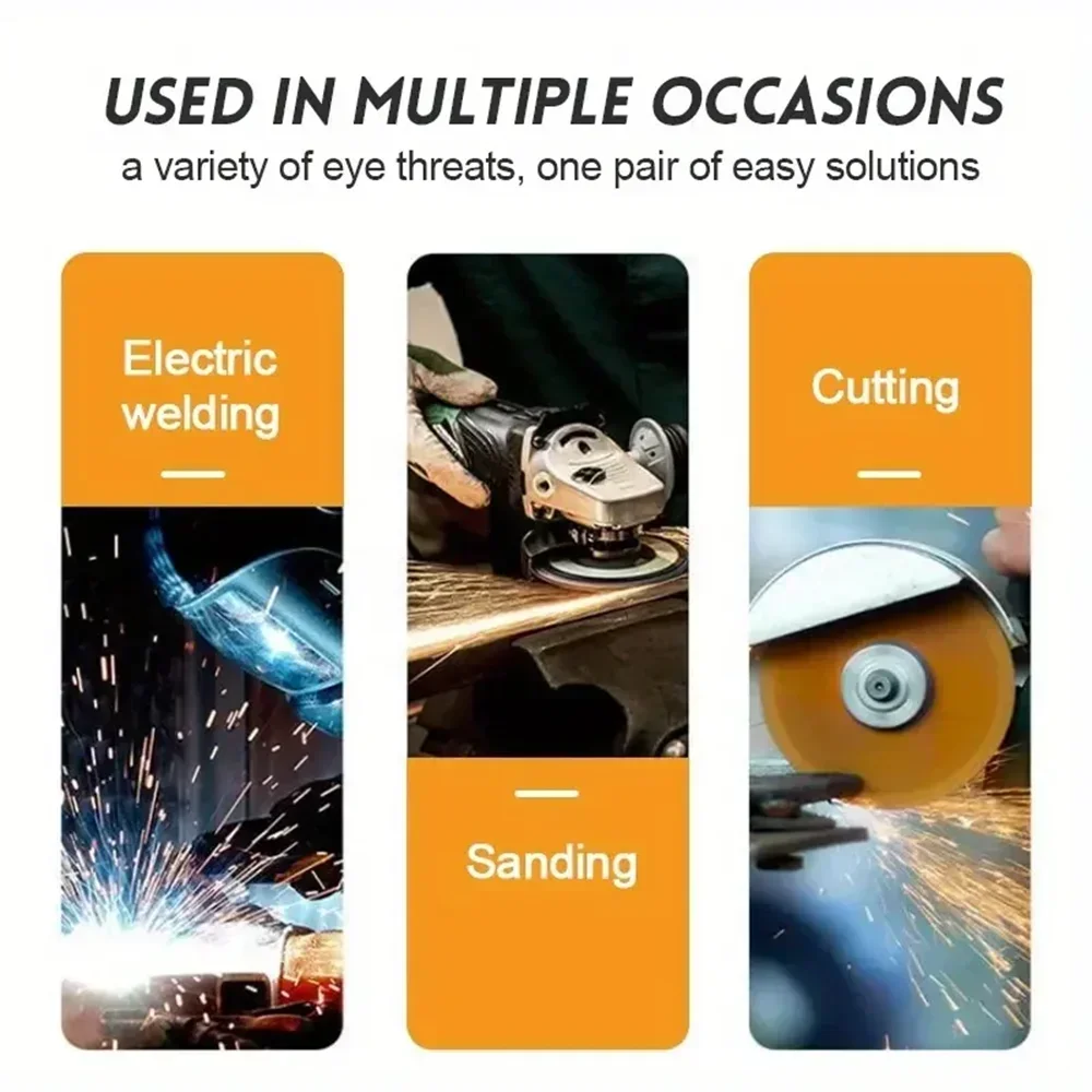 Anti-Glare Welding Glasses Solar Powered Dimming Automatic Darkening Goggles with Headband Anti-impact Soldering Glasses Zpaxo