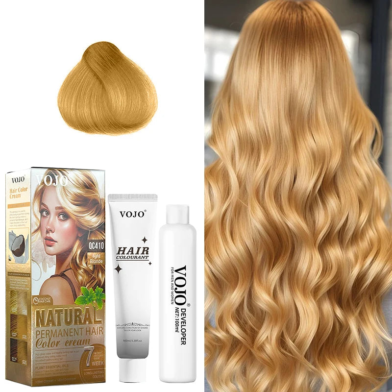 Semi-Permanent Hair Dye,100ml and 100ml Coloring Agent,Easy to Apply,Hair Coloring,Vibrant Shades,Nourishing Vegan Hair Dye Zpaxo Light blonde