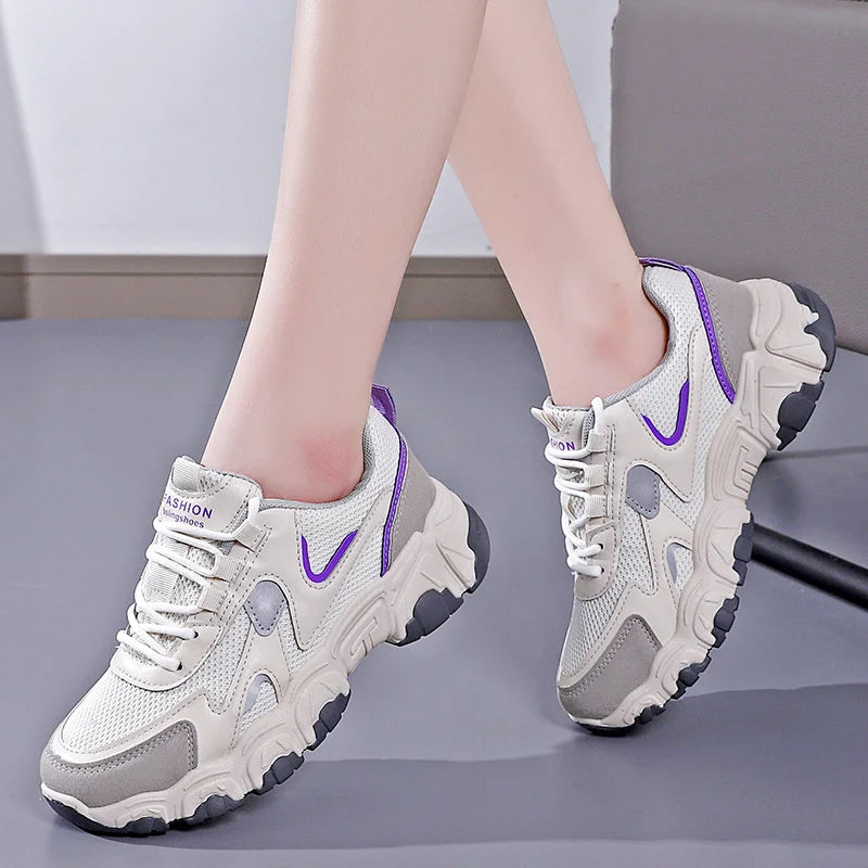 Women's Fashion Casual Sneakers Breathable Vulcanized Mesh Zpaxo