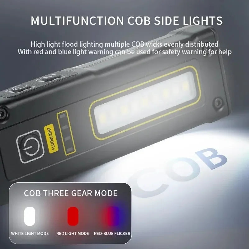 ESMARTER 800-Lumen LED Flashlight – SOS Keychain & Power Bank