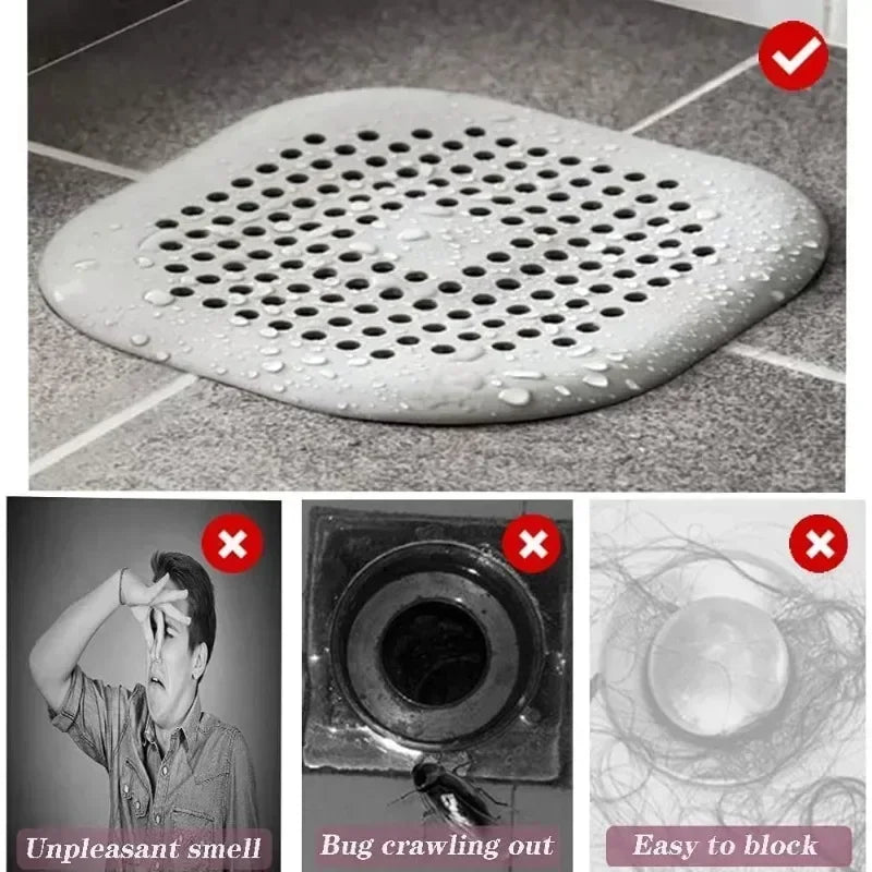 4pcs Hair Filter Shower Drain Plug Kitchen Sink Filter Sink Strainer Bathtub Shower Floor Drain Stopper Home Shower Accessories Zpaxo