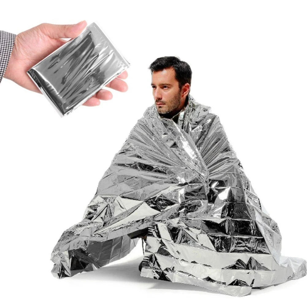 Emergency Blanket Outdoor Survive First Aid Hiking Rescue Windproof