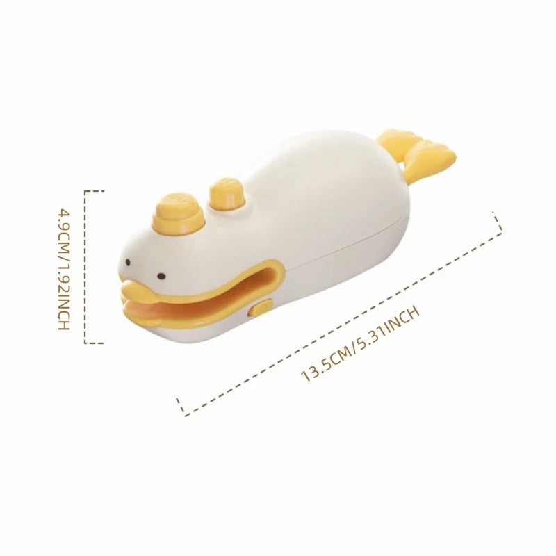 Cute Duck Rechargeable Handheld Sealer ABS Silicone 400mAh Portable