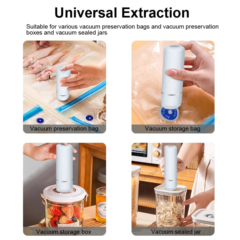 Vacuum Sealer Pump Mini Electric Air Rechargeable Handheld Food