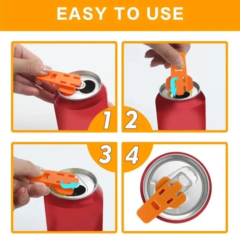 6-Pack Reusable Can Opener & Lid Sealer | Beer, Soda, Camping Can & Bottle Opener Zpaxo