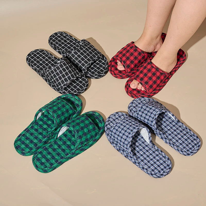 Women Slippers Lightweight Home Shoes Antislip Soft Indoor Fabric