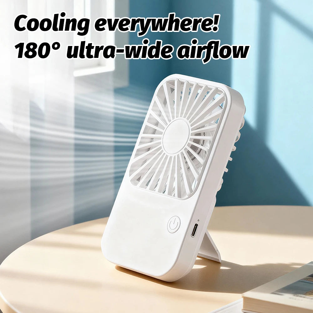 Mini Portable Fan Cute Design 3 Speed Personal Handheld Fan USB Rechargeable Desktop Fan For Indoor Travel Zpaxo