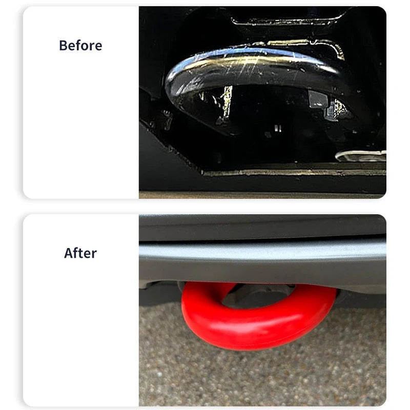 Red D-Ring Towing Hook Sleeves for Ford F150 2004–2024