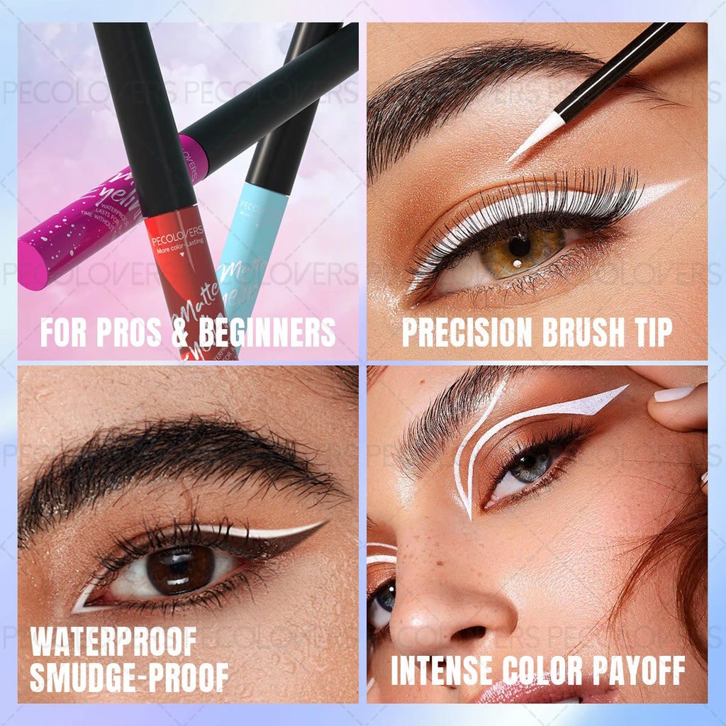 1PC Liquid Eyeliner for Eye-catching Makeup! From Classic Black to Vibrant Red, Blue, and Macaron Shades Zpaxo