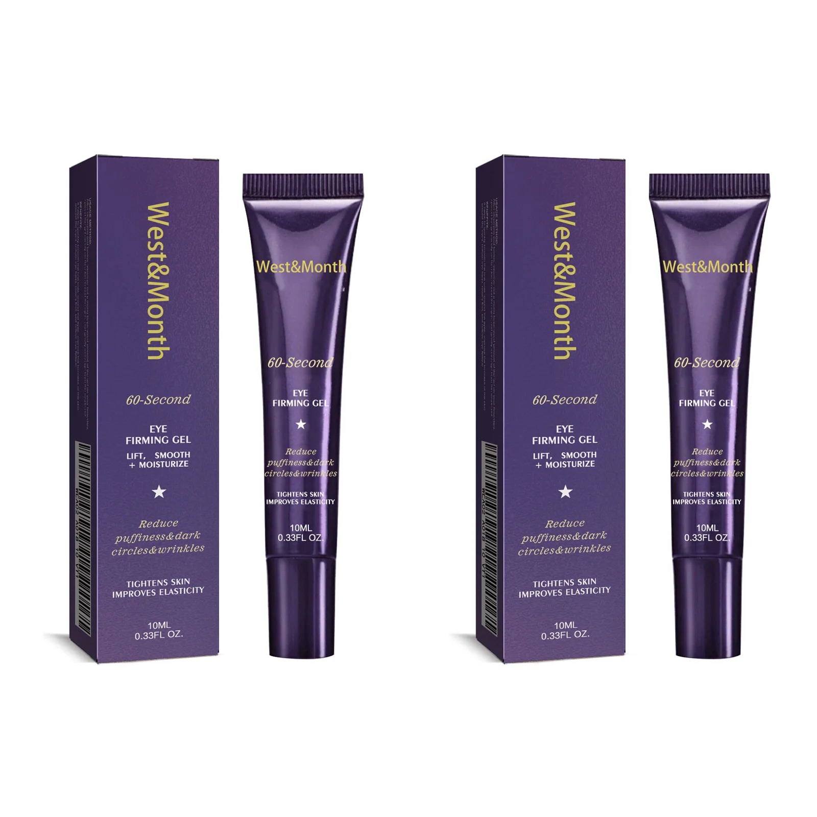 WEST MONTH Firming Eye Gel – Dark Circles & Puffiness Eye Firming Gel Zpaxo 2 x 10ml Boxed