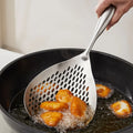 Large Durable Stainless Steel Colander Skimmer Spoon Heavy Duty Food