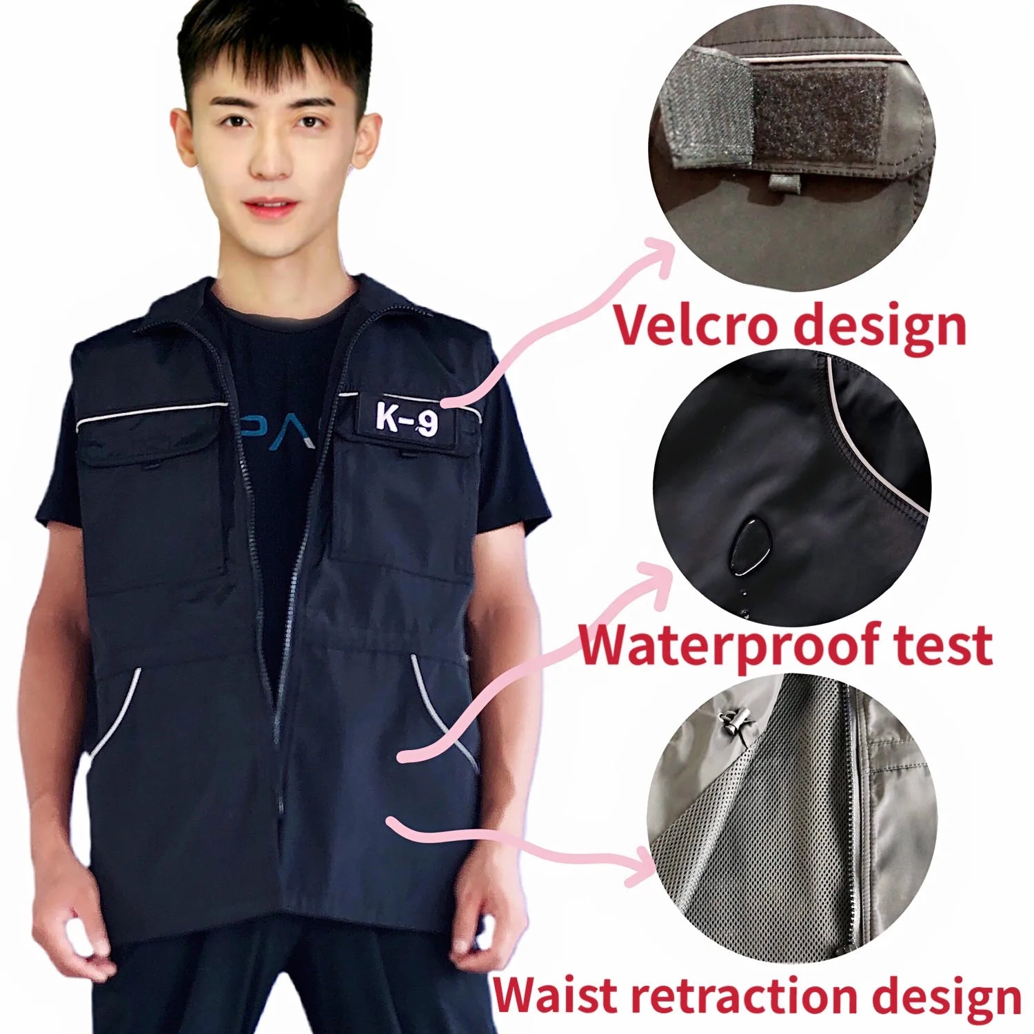 Men's Dog Trainer Vest Pocket Multi-functional Agility Training