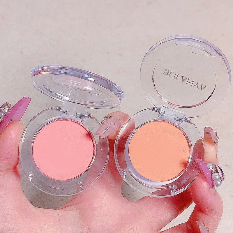 Monochrome Soft Matte Blush Highlighter Orange Peach Pink Natural Red Rouge Cheek Purple Blue Nude Makeup Face Brightening Zpaxo
