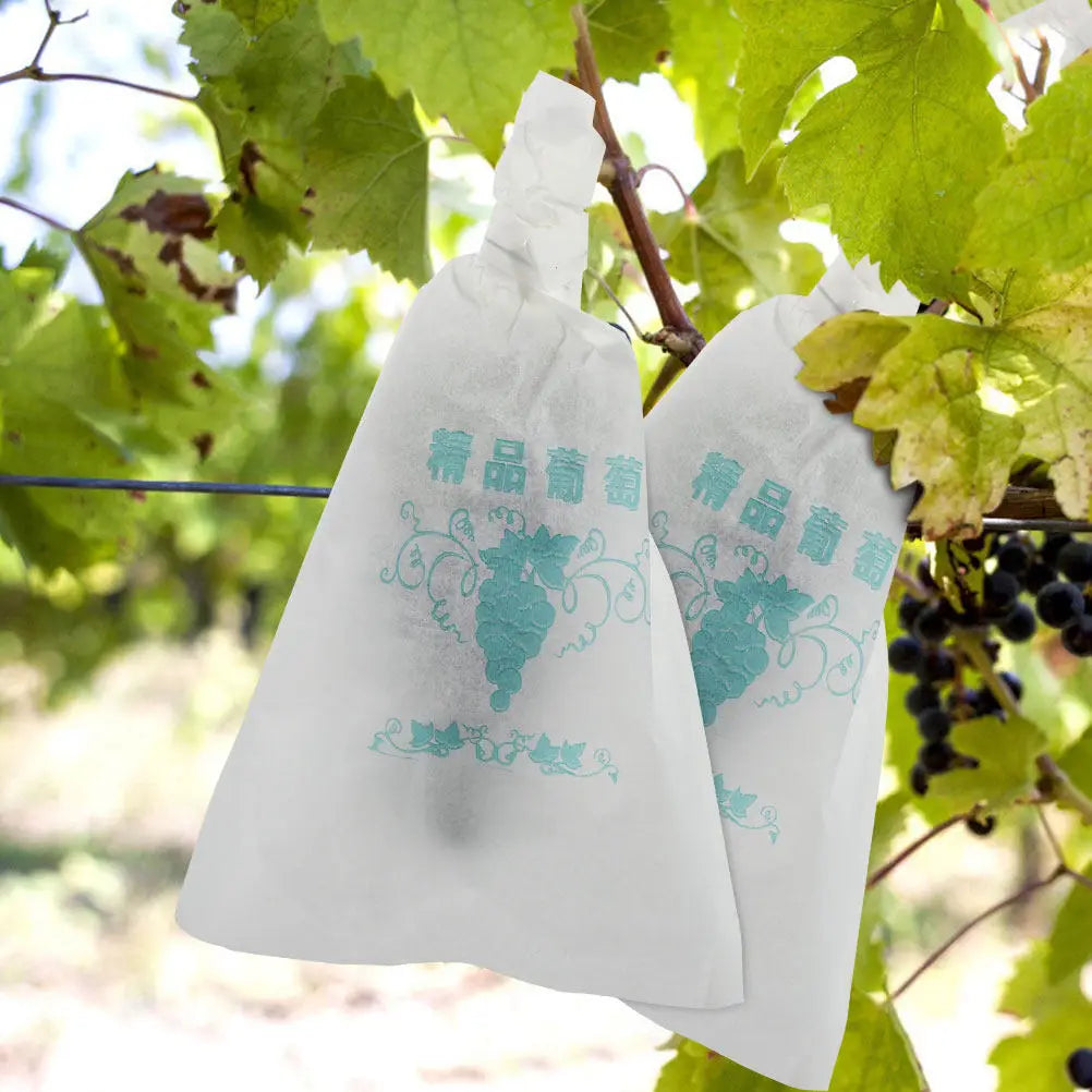 50Pcs Grape Protection Bags Heavy-Duty High-Density Paper Fruit Packing Bags for Grapes Seedlings Pest Bird Rain Sun Wind Zpaxo