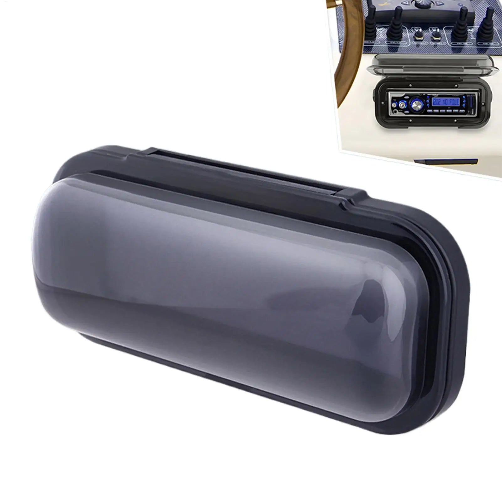 Marine Radio Cover Quick Installation Protector Enclosed Boat Stereo