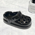 Hole Shoes Ashtray Funny Cute Anti Fly Ash Home Living Room Funny Ashtray Ceramic Office Creative Ornaments Home Decorations Zpaxo Black slippers