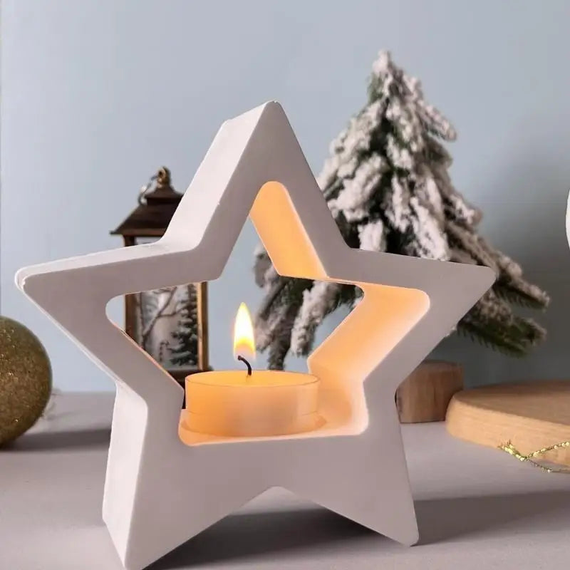 Hollowed Heart Silicone Holder Mold Easy Demolding Tealight Molds