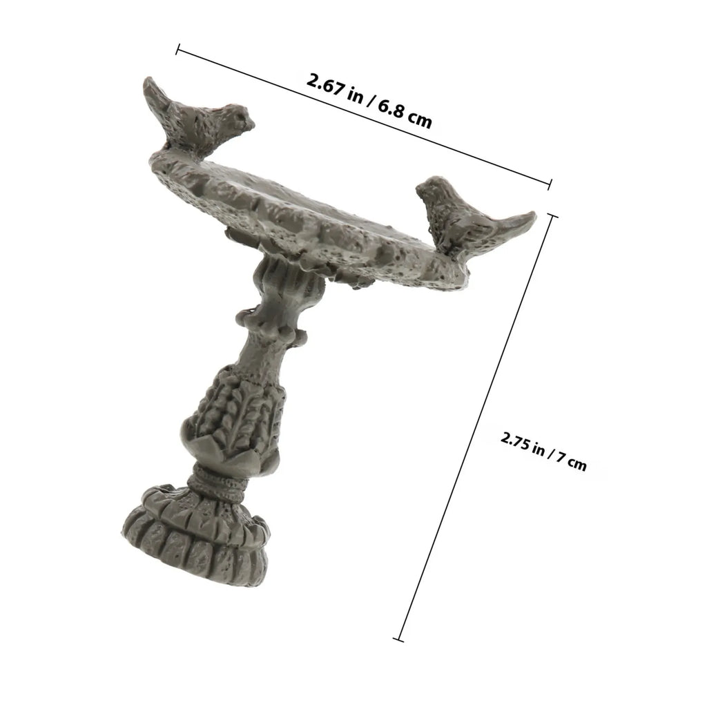 1Pcs Mini Garden Bird Pool Miniature House Decor Khaki Small Chic Delicate Mini Ornament for Micro Landscape Miniature Bird Pool Zpaxo