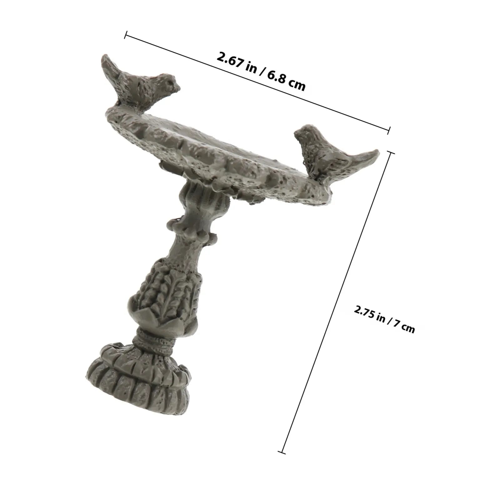 1Pcs Mini Garden Bird Pool Miniature House Decor Khaki Small Chic Delicate Mini Ornament for Micro Landscape Miniature Bird Pool Zpaxo