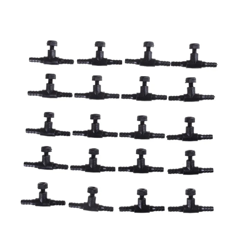 4mm Aquarium Fish Tank Adjust Air Line Tubing Volume Flow Control Valves Best Quality 20Pcs Zpaxo 0 Black