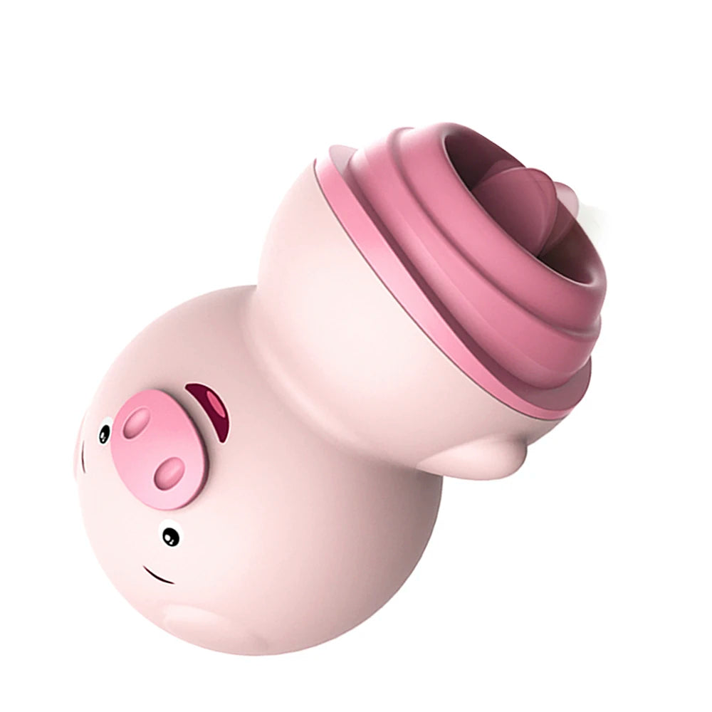 6 Modes USB Charging Nipple Massager Clitoris Stimulator Cute Pig