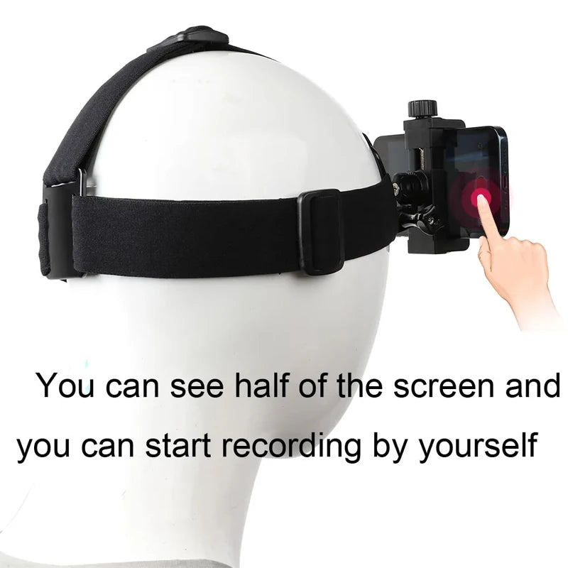 Headband Mobile Phone Mounting Smartphone Stand Phone Headband Strap For Outdoor Insta360 AKASO SJCAM Sports Camera Accessories Zpaxo