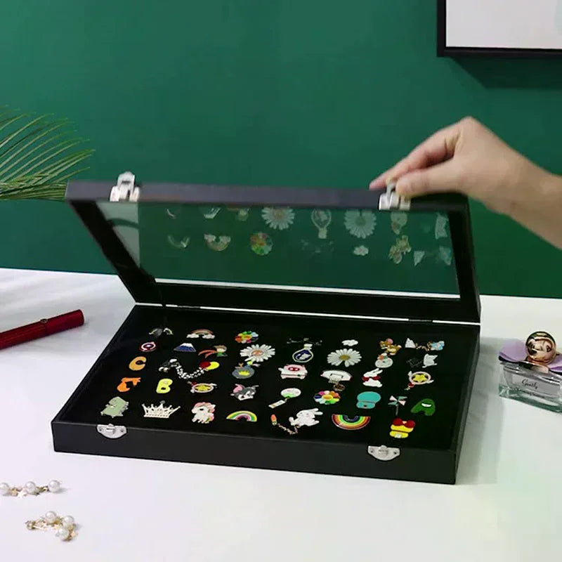 For Medal Jewelry Collection Display Frame Transparent Dustproof Pin Display Box Pin Medal Display Case Badge Storage Box Zpaxo